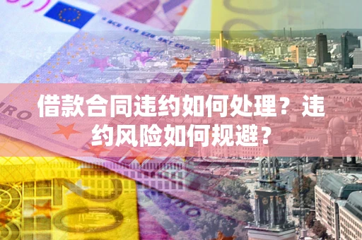 济南借款合同违约如何处理？违约风险如何规避？